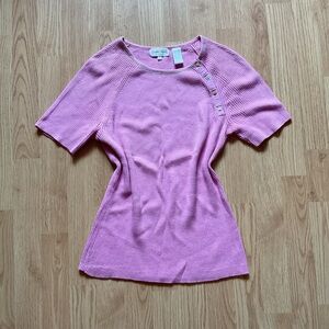 Pink knit top